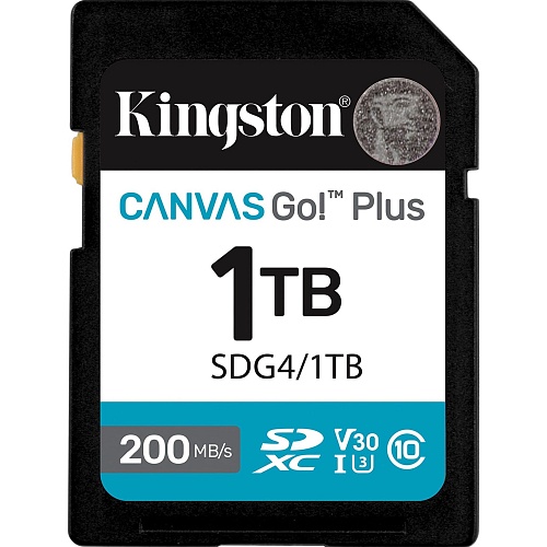 Карта памяти Kingston SDXC Canvas Go! Plus 1TB Class 10 UHS-I U3 V30 (SDG4/1TB)