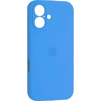 Чехол Silicone Case Camera Protect для Apple iPhone 16 Surf Blue AA