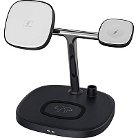 Бездротовий зарядний пристрій Choetech Magnetic Wireless Charger 4-in-1 Black (T583-F) - придбати в Дніпрі, Україні: ціна, характеристики | інтернет-магазин TOUCH