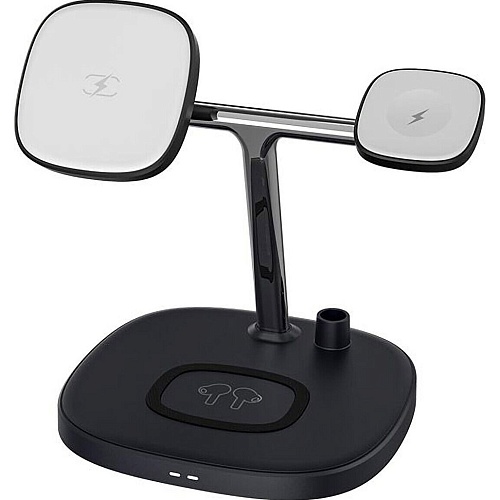 Беспроводное зарядное устройство Choetech Magnetic Wireless Charger 4-in-1 Black (T583-F)