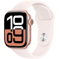 Смарт-часы Apple Watch Series 10 GPS 42mm Rose Gold Aluminum Case with Light Blush Sport Band M/L (MWWJ3)