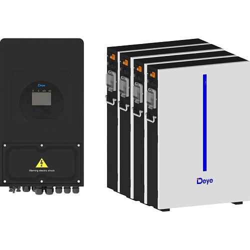 Система хранения энергии Deye SUN-5K-SG03 Black 5kW + 4 АКБ RW-M6.1-B 24.5kWh (51.2V/120Ah/6144Wh)