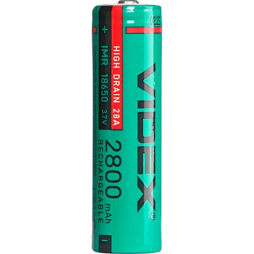 Аккумулятор Videx 18650 2800mAh Li-ion 1шт (IMR18650/2800/1BLK)