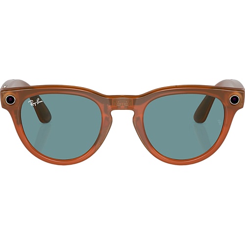Смарт-очки Ray-Ban Meta Headliner Shiny Caramel Transparent Frame/Teal Blue Lenses (RW4009 670680 50-23)