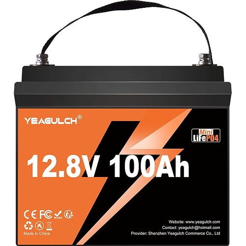 Аккумулятор Yeagulch LiFePO4 12V (12.8V/100Ah/1280Wh) (YEAGULCH-12.8V/100Ah Max)