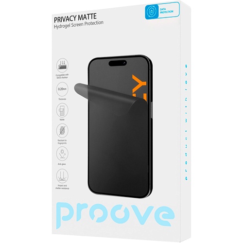 Гідрогелева захисна плівка Proove Hydrogel Screen Protection PRIVACY Size S Matte (GGPC22001110) - придбати в Дніпрі, Україні: ціна, характеристики | інтернет-магазин TOUCH