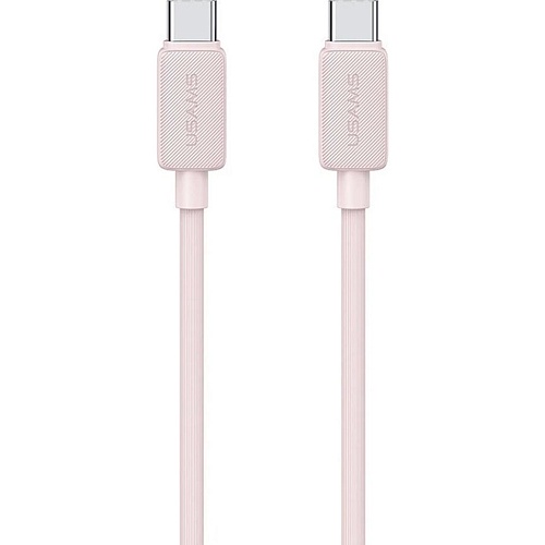 Кабель Usams US-SJ691 USB-C - USB-C 60W 5A 1m Pink - придбати в Дніпрі, Україні: ціна, характеристики | інтернет-магазин TOUCH