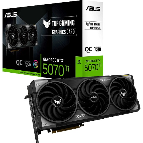 Відеокарта Asus TUF Gaming GeForce RTX 5070 Ti OC 16GB (TUF-RTX5070TI-O16G-GAMING) UA - придбати в Дніпрі, Україні: ціна, характеристики | інтернет-магазин TOUCH
