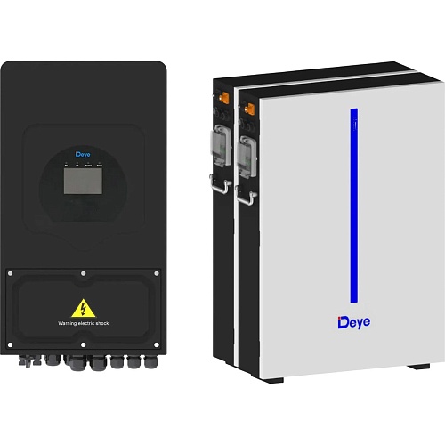 Система хранения энергии Deye SUN-5K-SG03 Black 5kW + 2 АКБ RW-M6.1-B 12.2kWh (51.2V/120Ah/6144Wh)