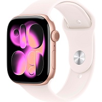 Смарт-часы Apple Watch Series 11 GPS 46mm Rose Gold Aluminum Case with Light Blush Sport Band M/L (MEV74) Витрина