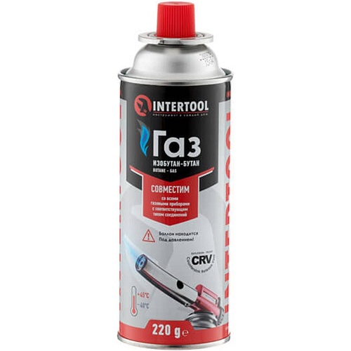 Газовий балон Intertool GS-0022 220 г - придбати в Дніпрі, Україні: ціна, характеристики | інтернет-магазин TOUCH
