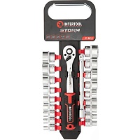 Набор торцевых головок с трещоткой Intertool ET-8015 18шт
