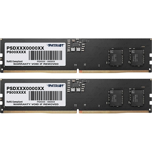 Модуль памяти DDR5 Patriot Signature Line 2x8GB 4800MHz Black (PSD516G4800K)