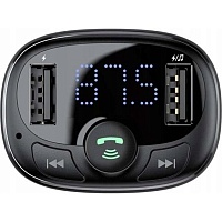 FM-трансмиттер Baseus FM Launcher S-09 Standart Edition 2.4A 2хUSB-A Black (CCMT000001)