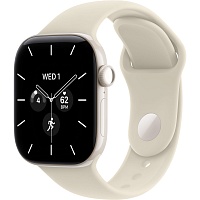 Смарт-часы Apple Watch Series 12 GPS + Cellular 42mm Pearl White Ceramic Case with Sand Sport Band S/M (MJGW4)