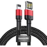 Кабель Baseus Cafule Lightning to USB 1m Red/Grey (CALKLF-G91) - придбати в Дніпрі, Україні: ціна, характеристики | інтернет-магазин TOUCH