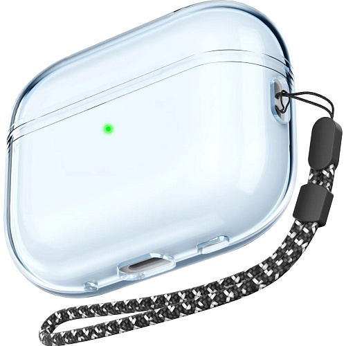Чехол AhaStyle Transparent Case для Airpods Pro 2 Blue 