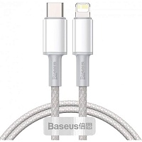 Кабель Baseus High Density Braided USB-C to Lightning 1m White (CATLGD-02)