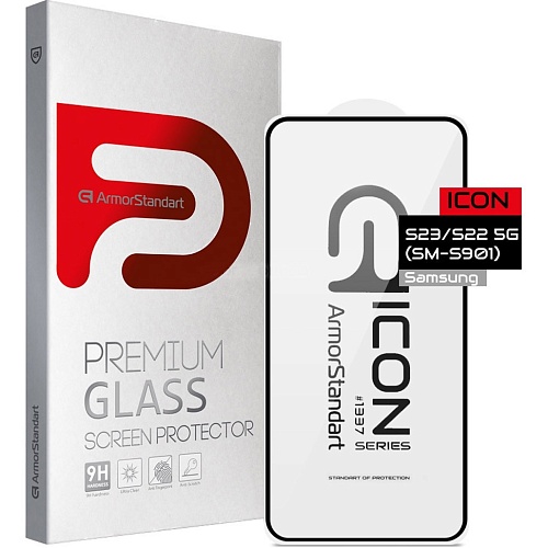 Защитное стекло ArmorStandart Icon Glass для Samsung Galaxy S23/S22 5G Black (ARM60927)