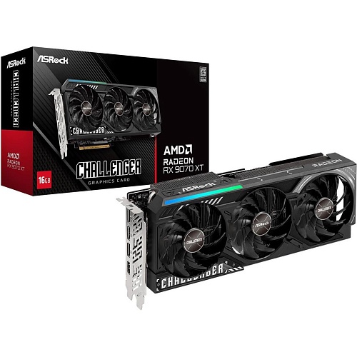 Видеокарта ASRock Radeon Challenger RX 9070 XT CL 16GB (90-GA61ZZ-00UANF) EU