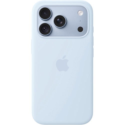 Чехол Apple Silicone Case with MagSafe для iPhone 18 Pro Crisp Blue (MK8W4)
