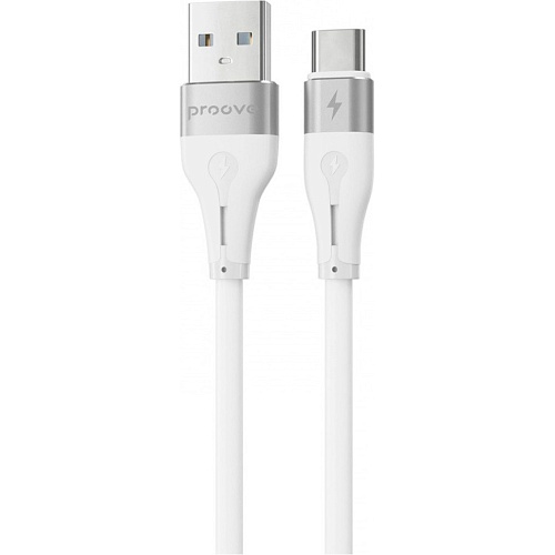 Кабель Proove Soft Silicone USB-A to USB-C 2.4A 1m White (CCSO20001202)