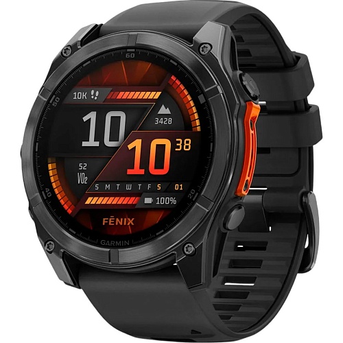 Смарт-часы Garmin Fenix 8 AMOLED 51mm Slate Gray with Black Silicone Band (010-02905-00)