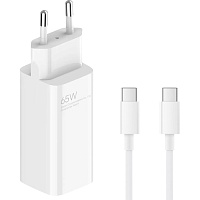 Мережевий зарядний пристрій Xiaomi 65W Charger + Cable USB-C to USB-C White (BHR5515GL) - придбати в Дніпрі, Україні: ціна, характеристики | інтернет-магазин TOUCH