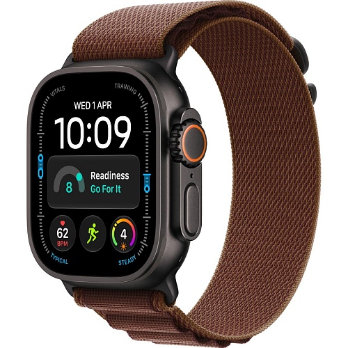 Смарт-часы Apple Watch Ultra 4 49mm Black Titanium Case with Burgundy Alpine Loop S (MJC04)