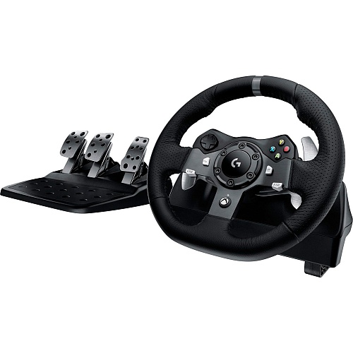Ігрове кермо з педалями Logitech G920 Driving Force PC/Xbox Black (941-000123) - придбати в Дніпрі, Україні: ціна, характеристики | інтернет-магазин TOUCH