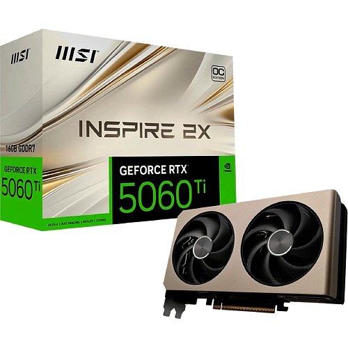 Видеокарта MSI GeForce RTX 5060 Ti 16GB INSPIRE 2X OC (G506T-16I2C) EU