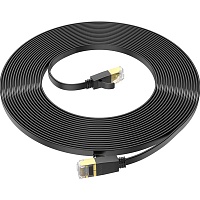Патч-корд Hoco US07 General Cat 6 U/UTP Pure Copper Flat Network Cable 10m Black (780713)