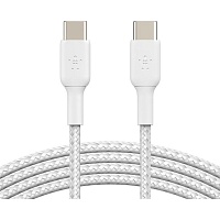 Кабель Belkin Boost Up Charge Braided USB-C to USB-C 1m White (CAB004BT1MWH)