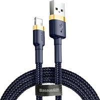 Кабель Baseus Cafule Lightning to USB-А 2m Gold/Blue (CALKLF-CV3) - придбати в Дніпрі, Україні: ціна, характеристики | інтернет-магазин TOUCH