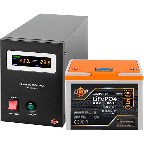 Джерело безперебійного живлення (ДБЖ) LogicPower UPS B800 + АКБ LiFePO4 1280Wh (22617) - придбати в Дніпрі, Україні: ціна, характеристики | інтернет-магазин TOUCH