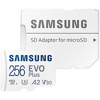 Карта памяти Samsung microSDXC EVO Plus 256GB UHS-I U3 V30 A2 + SD Adapter (MB-MC256KA)