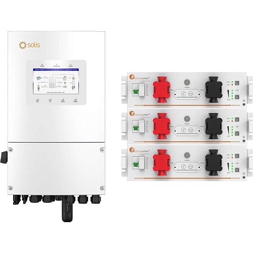 Система хранения энергии Solis S6-EH1P6K-L-PLUS 6kW + 3 АКБ FelicityESS FLA48100UG1 15.3kWh (51.2V/100Ah/5120Wh)
