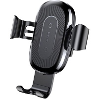 Автодержатель с беспроводной зарядкой Baseus Wireless Charger Gravity Car Mount Black (WXYL-01)