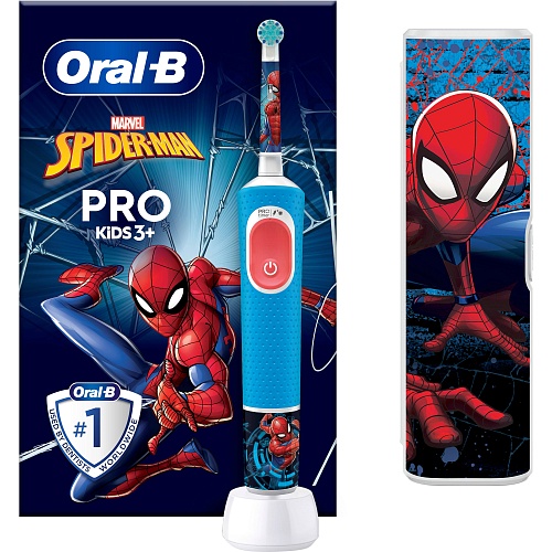 Электрическая зубная щетка Oral-B D103 Vitality Pro Kids Spider-Man Case Special Edition