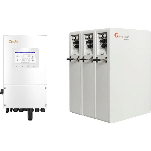 Система хранения энергии Solis S6-EH1P6K-L-PLUS 6kW + 3 АКБ FelicityESS LPBA48100-OL 15.3kWh (51.2V/100Ah/5120Wh)