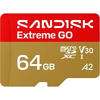 Карта пам`яті SanDisk microSDHC Extreme GO 64GB Class 10 UHS-I V30 A2 (SDSQXGN-064G-GN6MN) - придбати в Дніпрі, Україні: ціна, характеристики | інтернет-магазин TOUCH