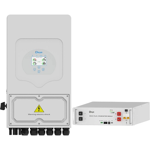 Система хранения энергии Deye SUN-6K-SG05LP1-EU + АКБ Deye SE-G5.1Pro-B 5120Wh