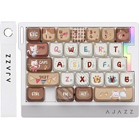 Клавиатура Ajazz AK029 Meow Magnetic Switch White/Brown (AK029-M-Y)