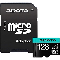 Карта пам'яті ADATA MicroSDXC Premier Pro 128Gb UHS-1 A2 V30S + SD адаптер (AUSDX128GUI3V30SA2-RA1) - придбати в Дніпрі, Україні: ціна, характеристики | інтернет-магазин TOUCH