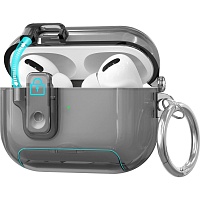 Чехол AhaStyle Easy Switch Button для Apple AirPods Pro 3 Transparent Black (CP-WG191-CBK)