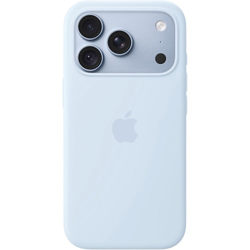 Чехол Silicone Case with Button, Animation & MagSafe для Apple iPhone 18 Pro Crisp Blue AAA
