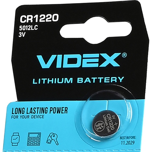 Батарейка Videx CR1220 1pc - придбати в Дніпрі, Україні: ціна, характеристики | інтернет-магазин TOUCH