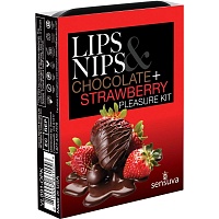 Подарочный набор Sensuva Lips & Nips Pleasure Kit - Chocolate Strawberry (SX2597)