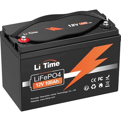 Аккумулятор Li Time LiFePO4 12V (12.8V/100Ah/1280Wh) (Li-Time-LiFePO4-12.8-100)