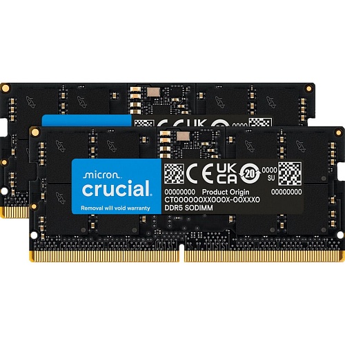 Модуль памяти DDR5 Crucial 2x64GB 5600MHz Black (CT2K64G56C46S5)